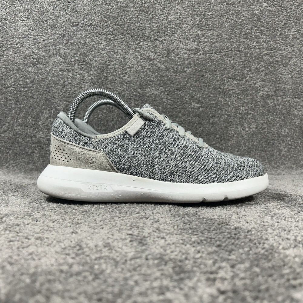 Kizik Madrid Eco-Knit Womens Size 8 Gray Hands Free Slip On Athletic Shoes Used